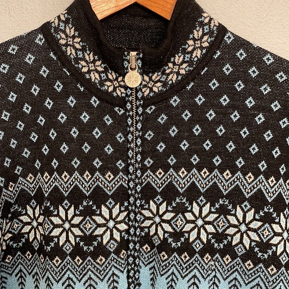 Neve Design 100% Wool Nordic Zip Cardigan Sweater Size XL - Picture 3 of 6